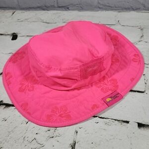 Sun Protection Zone Pink Childs Safari Bucket Hat‎ Youth Size 50-54Cm